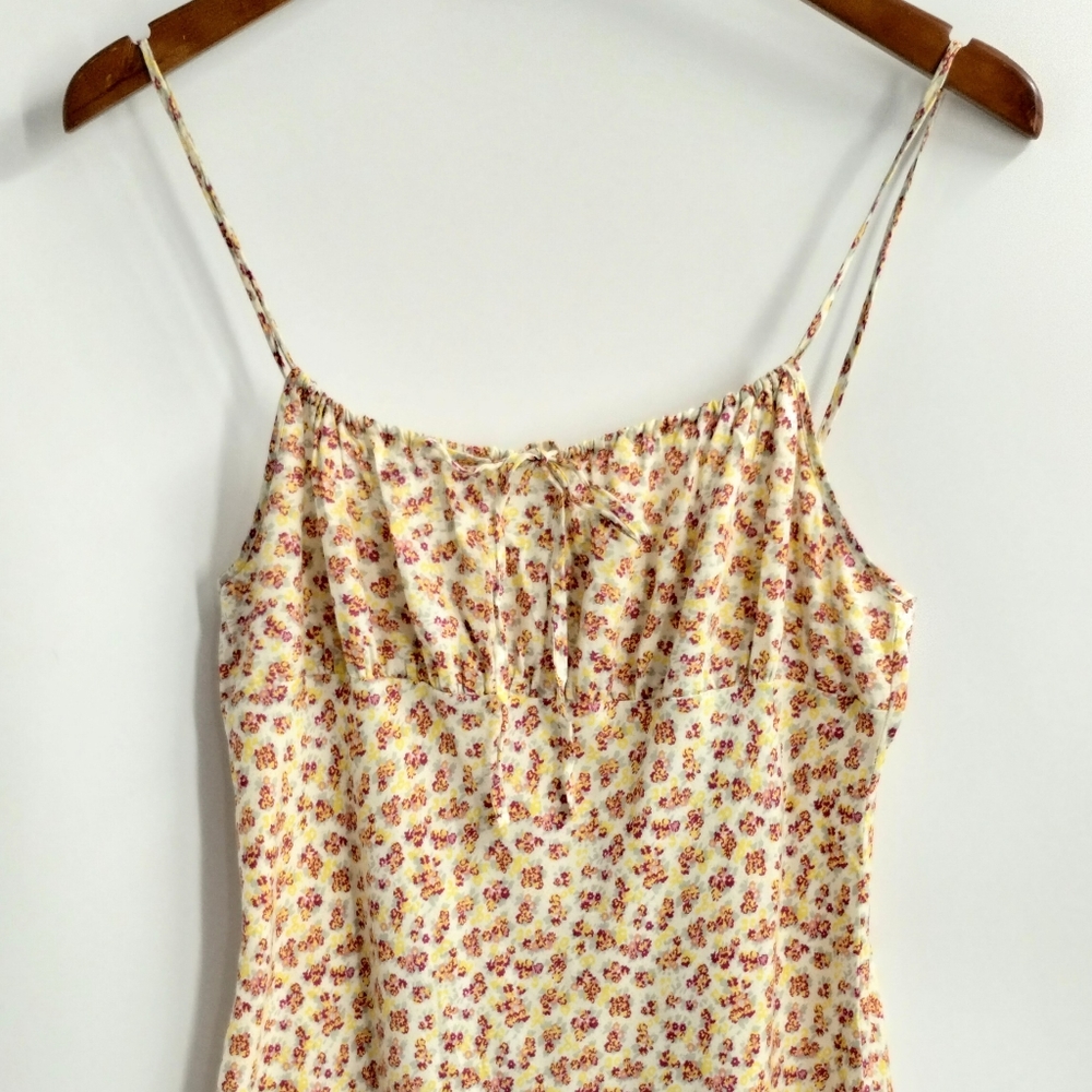 Reformation Rebekah Floral‎ Yellow Mini Dress - Picture 4 of 14